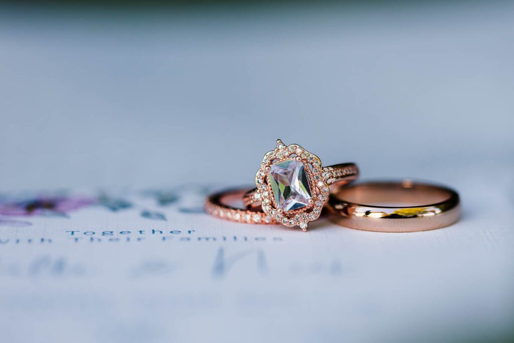 Wedding ring details, Asheville photographer
