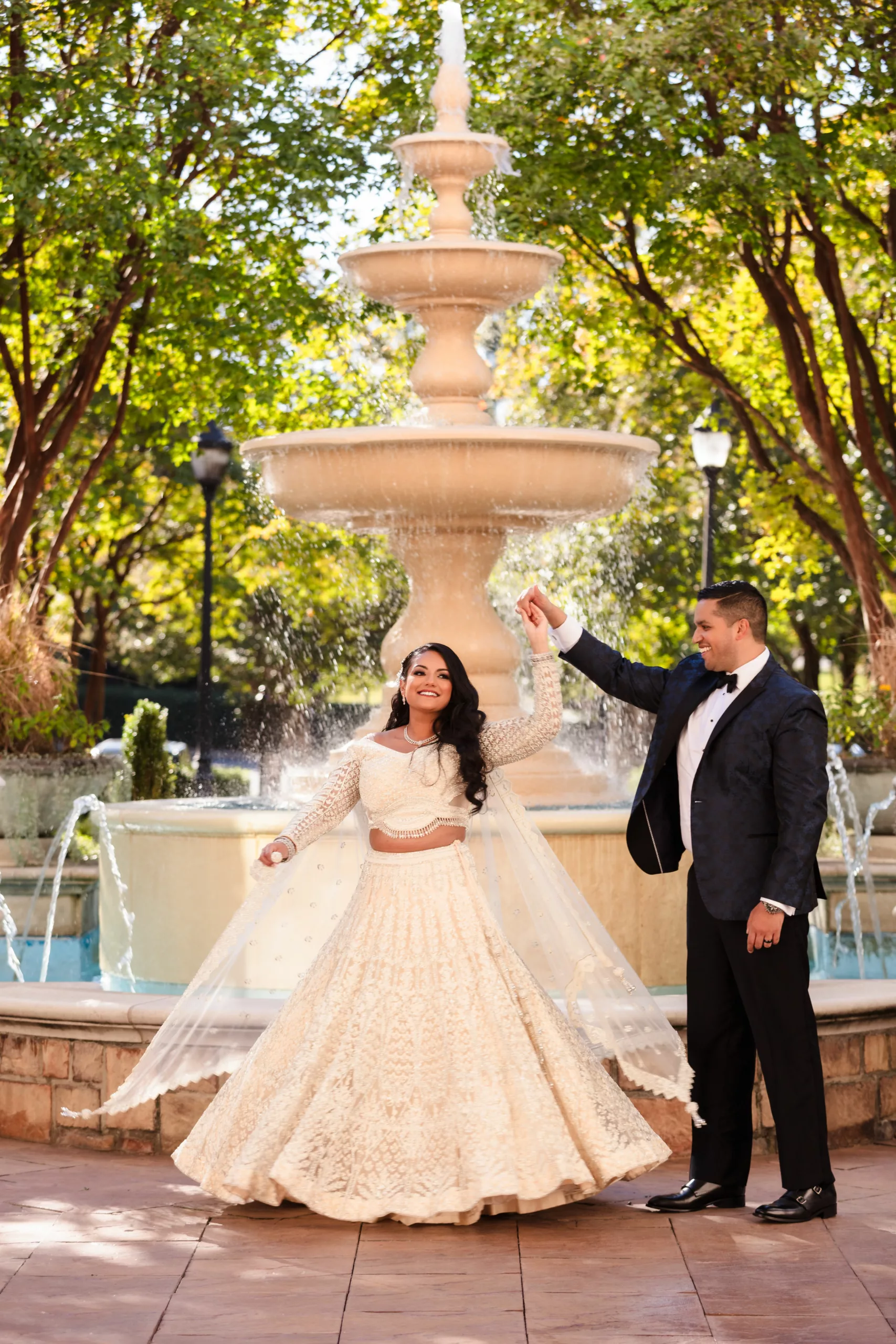 Indian bride and groom at The Ballantyne hotel Charlotte