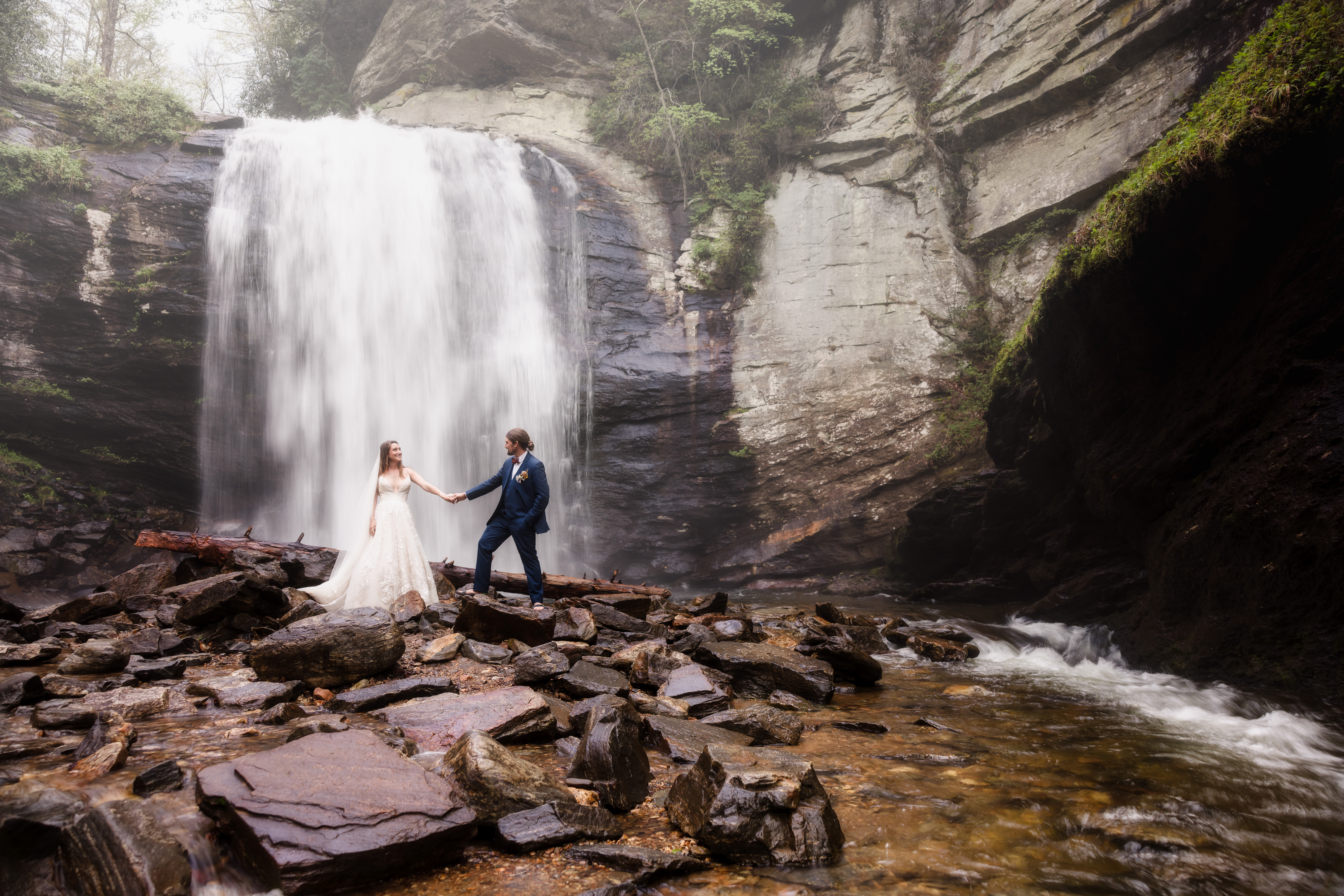 bride-groom-waterfall-elopement